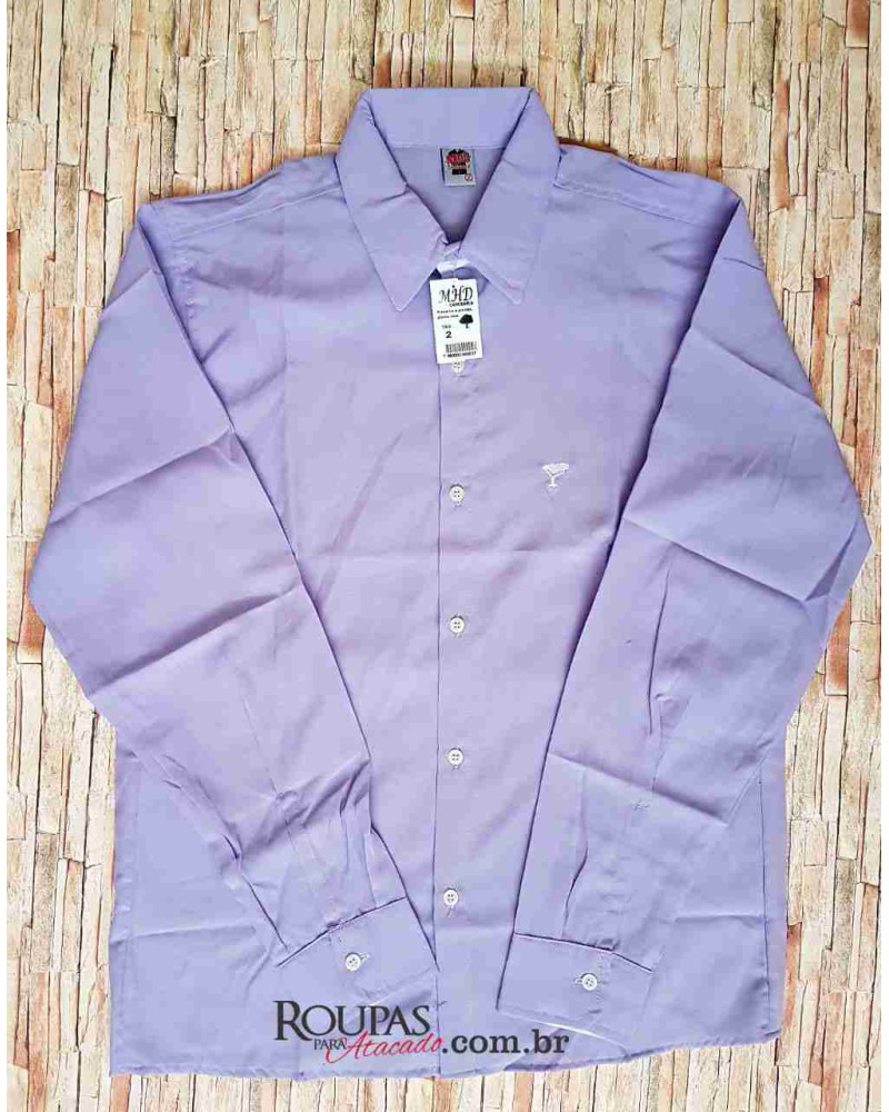 Camisa Social Infantil  Manga longa 1 a 8 anos