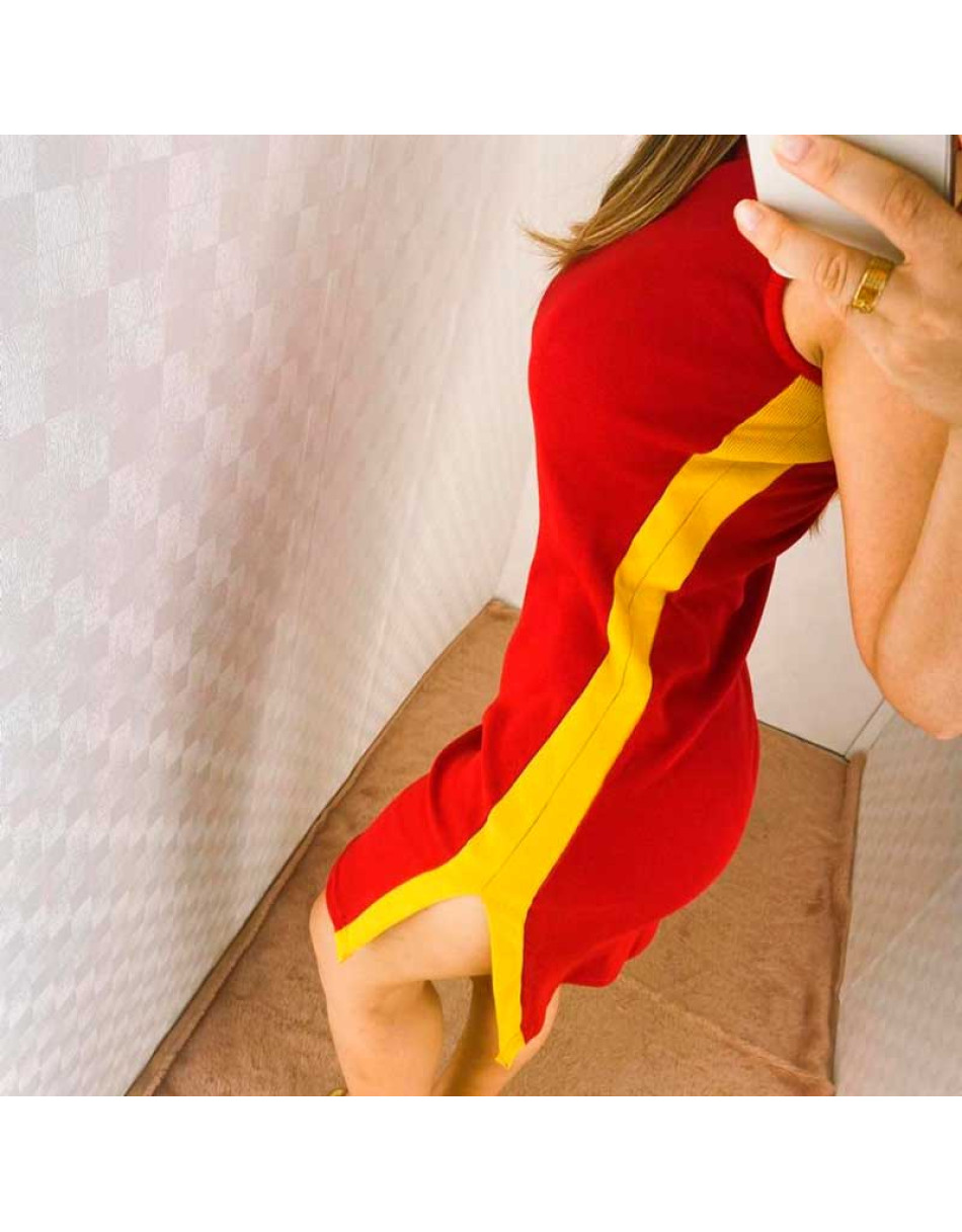 Vestido Feminino Adulto Caneladinho