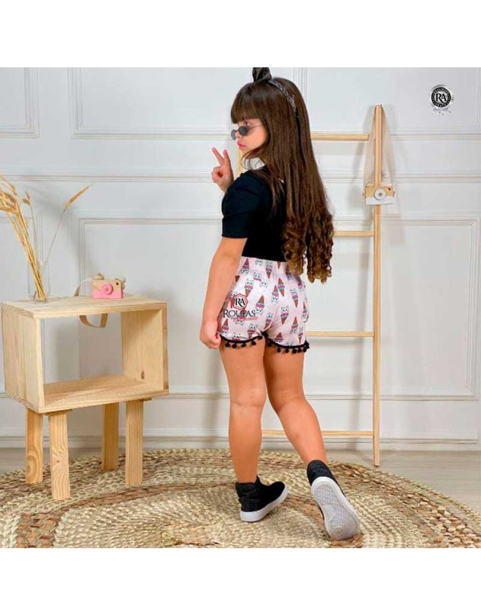 Short Infantil Com Bolinhas