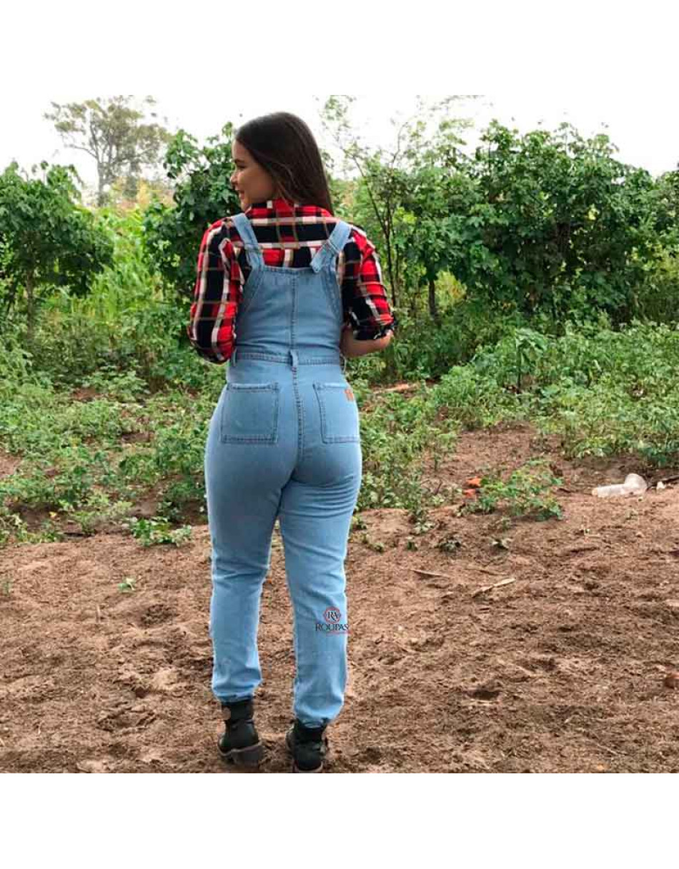 Jardineira Jeans Longa
