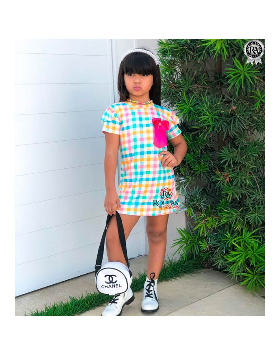  Vestido Infantil Estampado Lívia