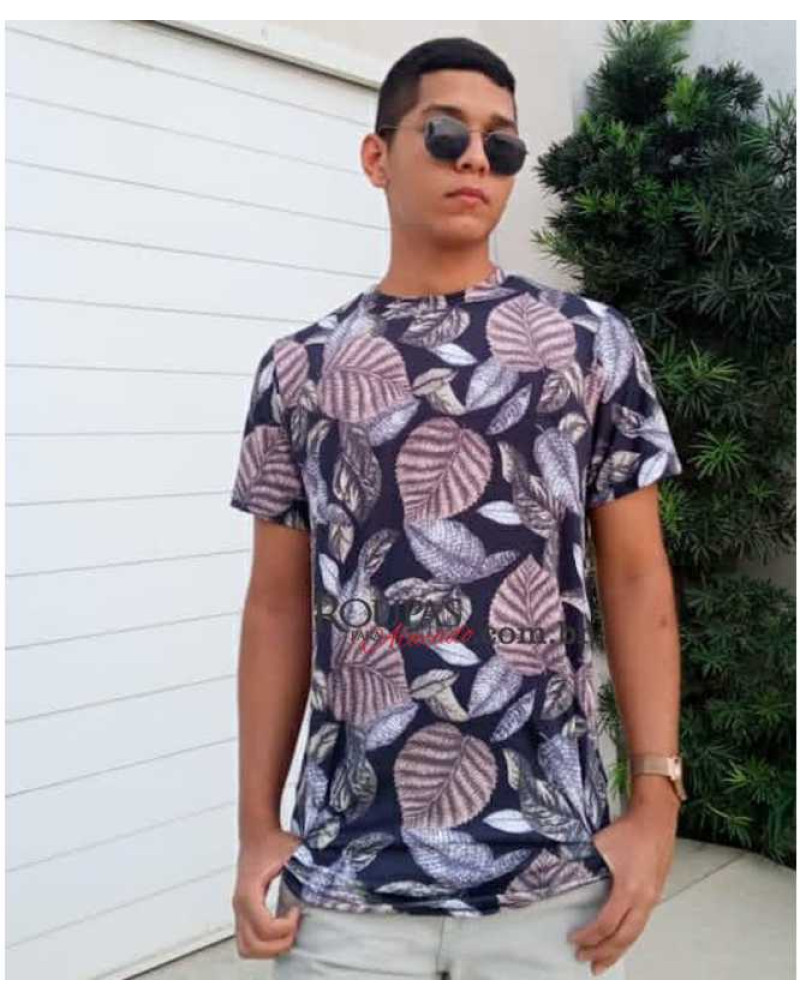 Camisa Masculina Estampada Floral