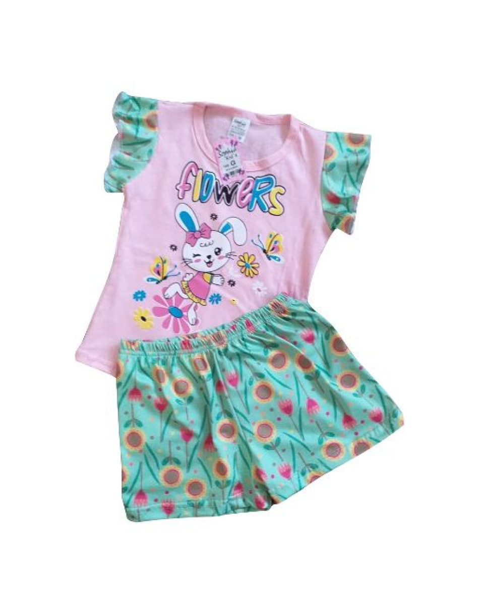 Conjunto Infantil Menina Blusa E Short
