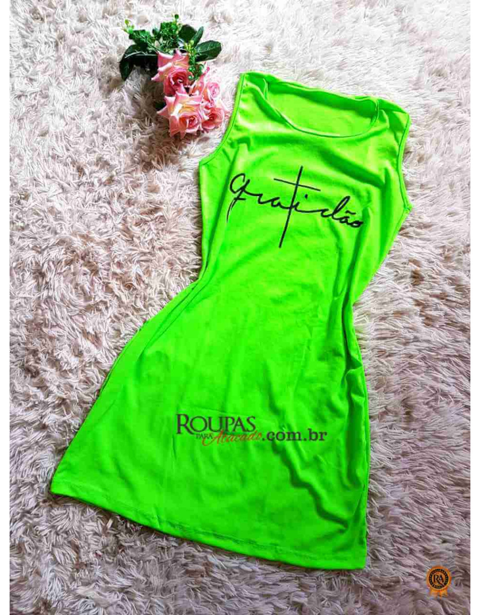 Vestido Curto Neon Atacado