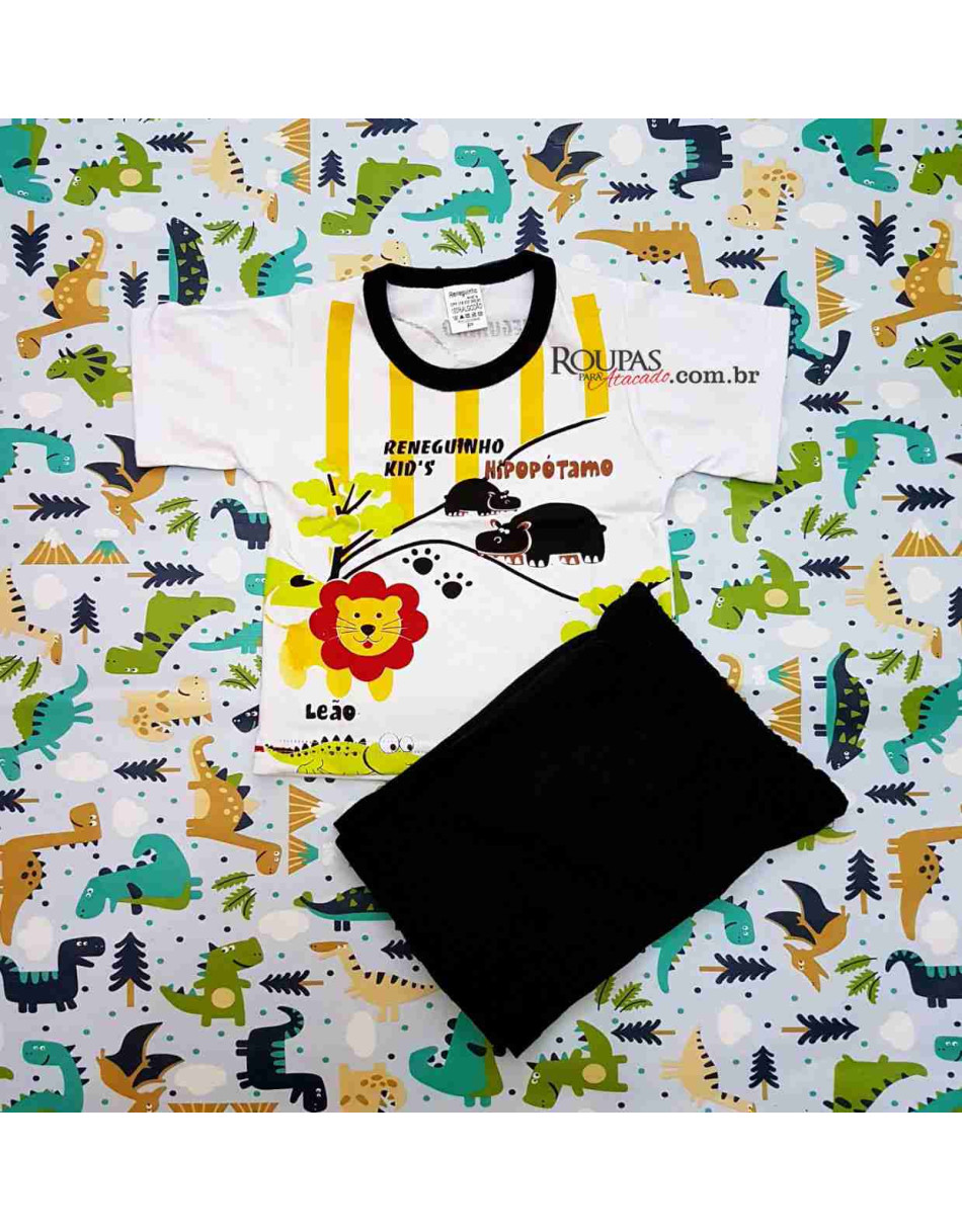 Conjunto Infantil Masculino Com Manga Reneguinho