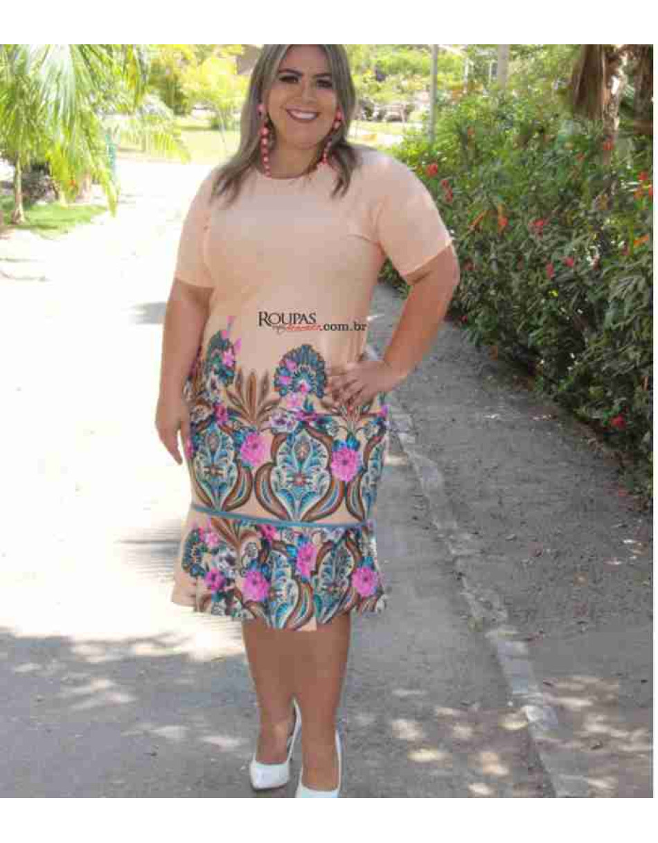 Vestido Feminino G Estampado Barrado Varios Modelo