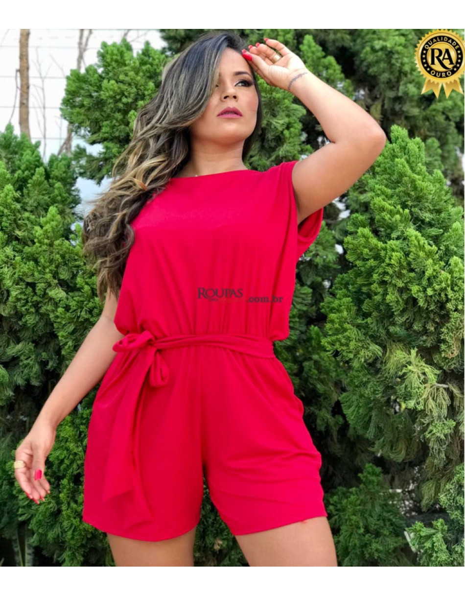 Macaquinho Feminino Kamila Com Bolso