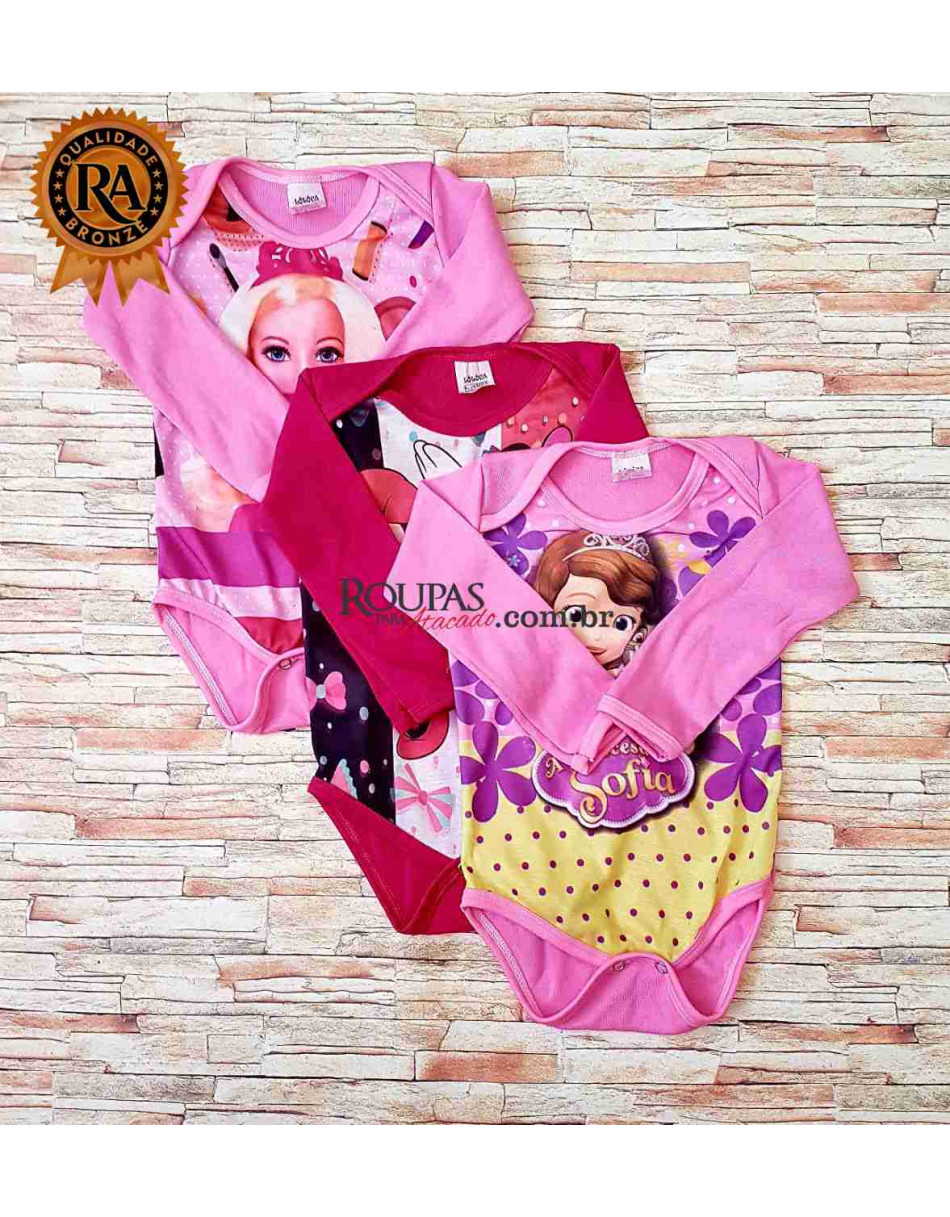 Body Ribana Manga Longa Infantil Feminino
