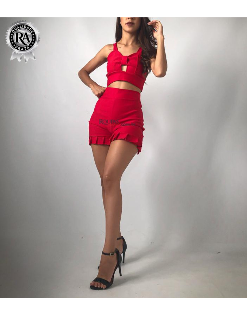 Conjunto Cropped e Short Bengaline