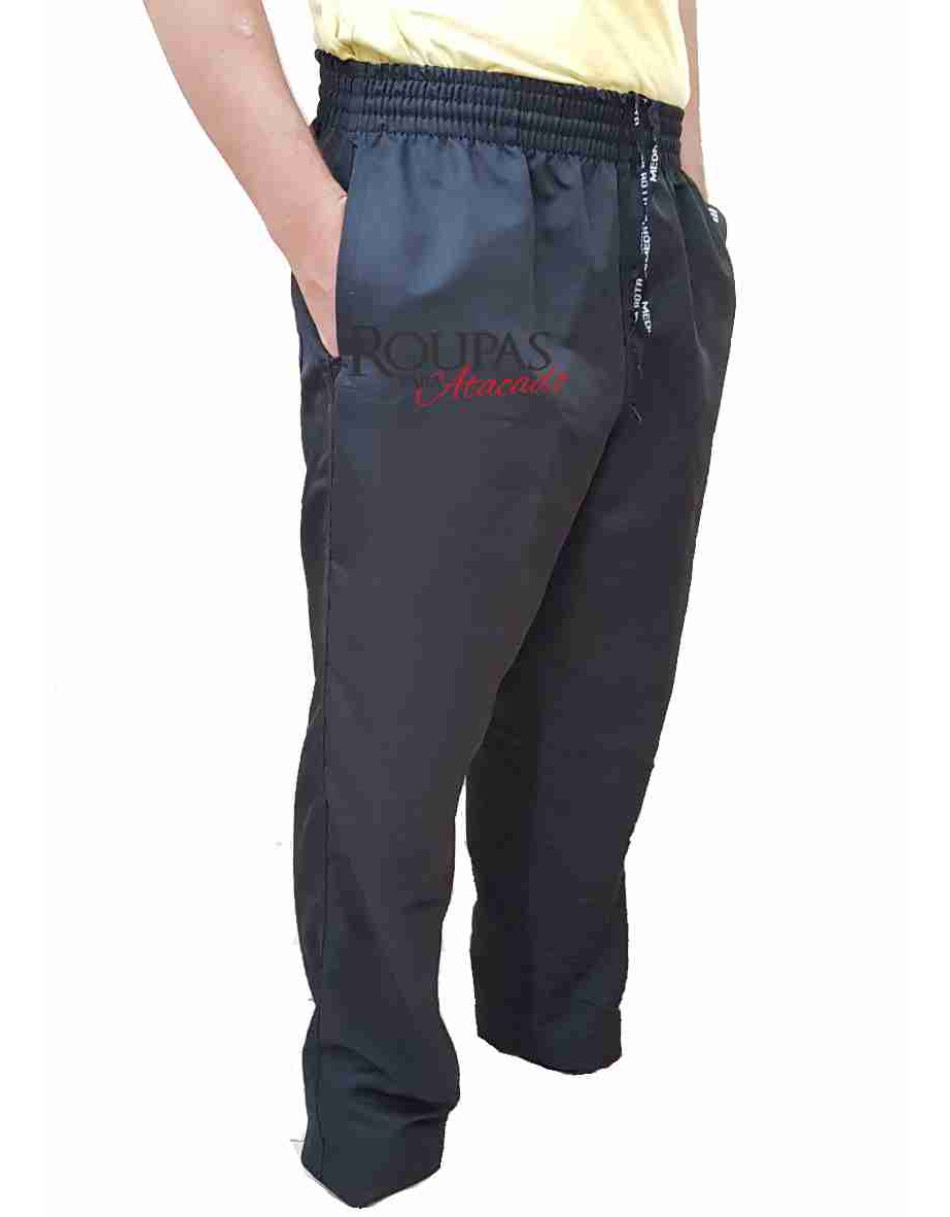 Calça Tactel masculina 4 cabos três bolsos 