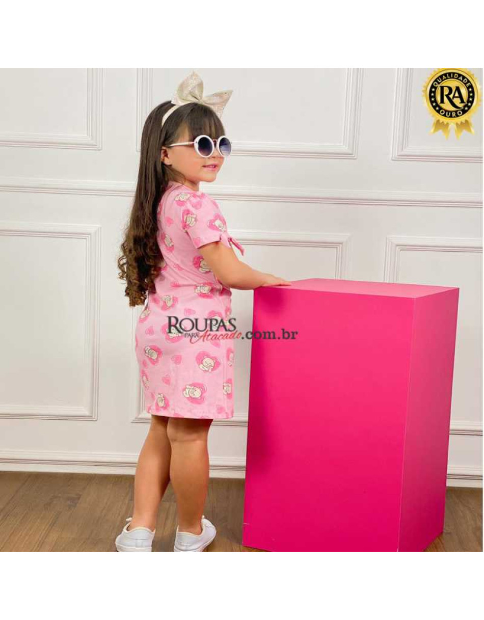 Vestido Infantil Manga Lacinho Marisol 