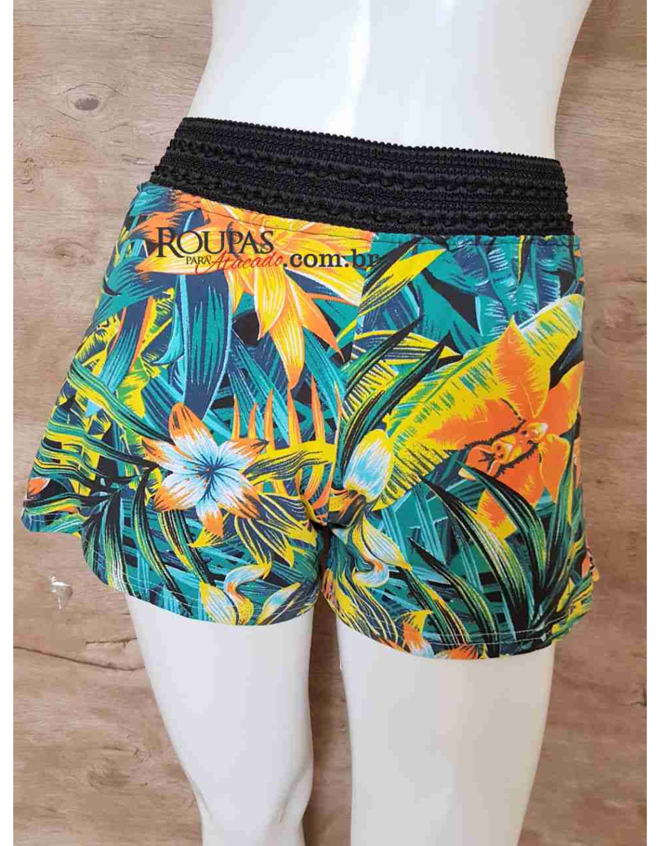 Short Curto Feminino Cós de Elástico