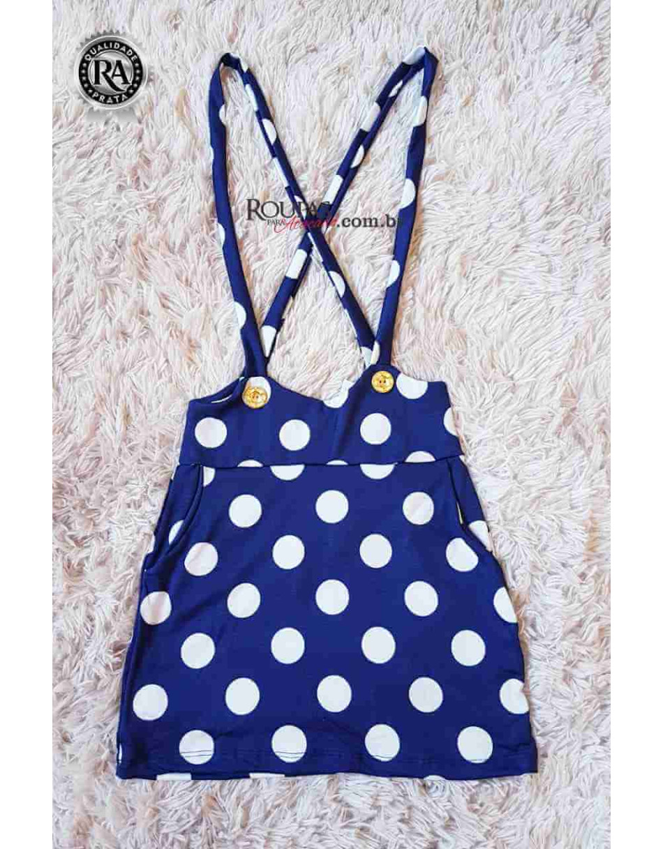 Vestido infantil Salopete em Suplex