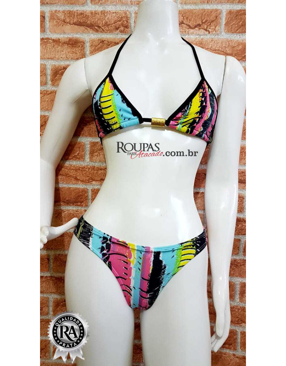 Biquini Cortininha Feminino Estampado