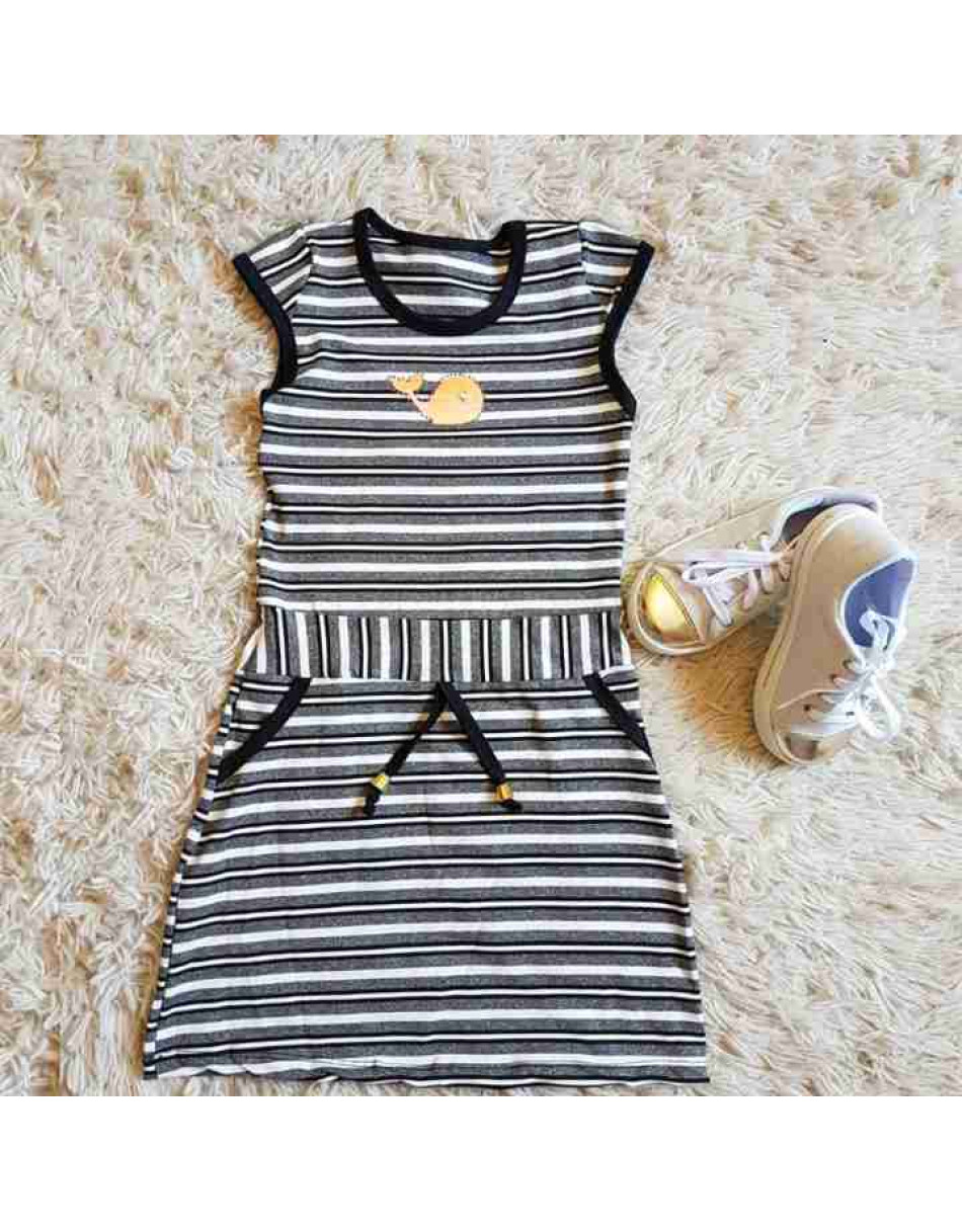 Vestido Infantil Listrado