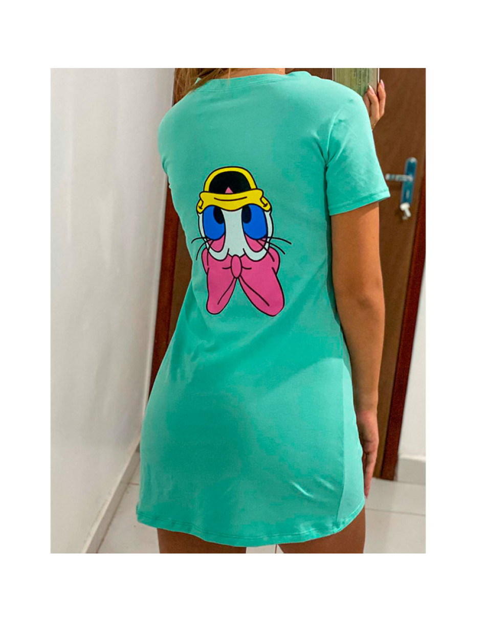 Vestido Adulto Estampas Nas Costas