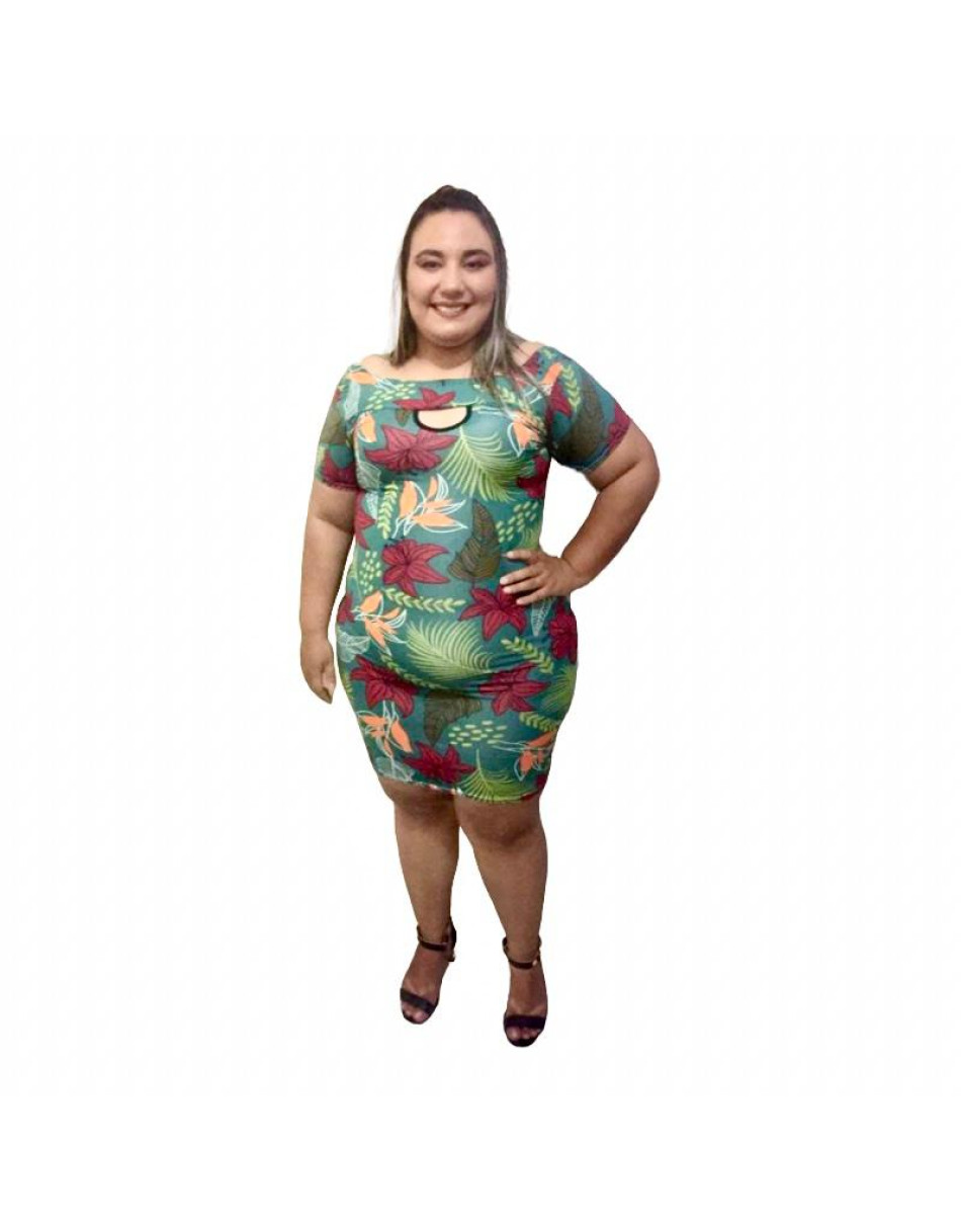 Vestido Feminino Estampado GG Amanda