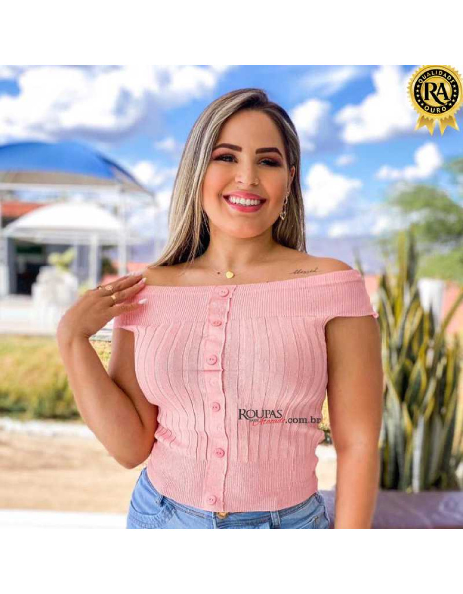 Blusa Tricot Feminina Ombro A Ombro