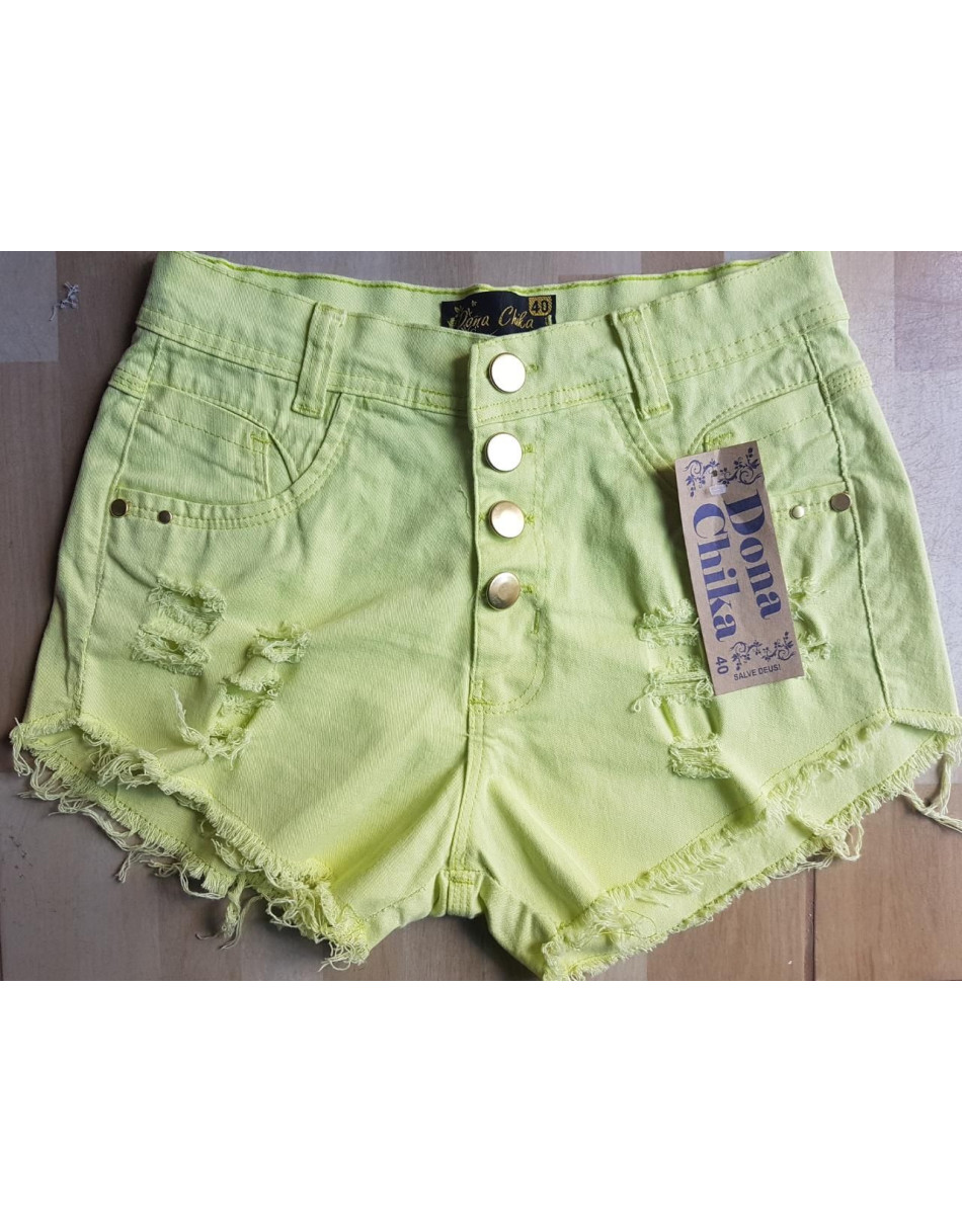 Short Brim Cintura Alta Colorido