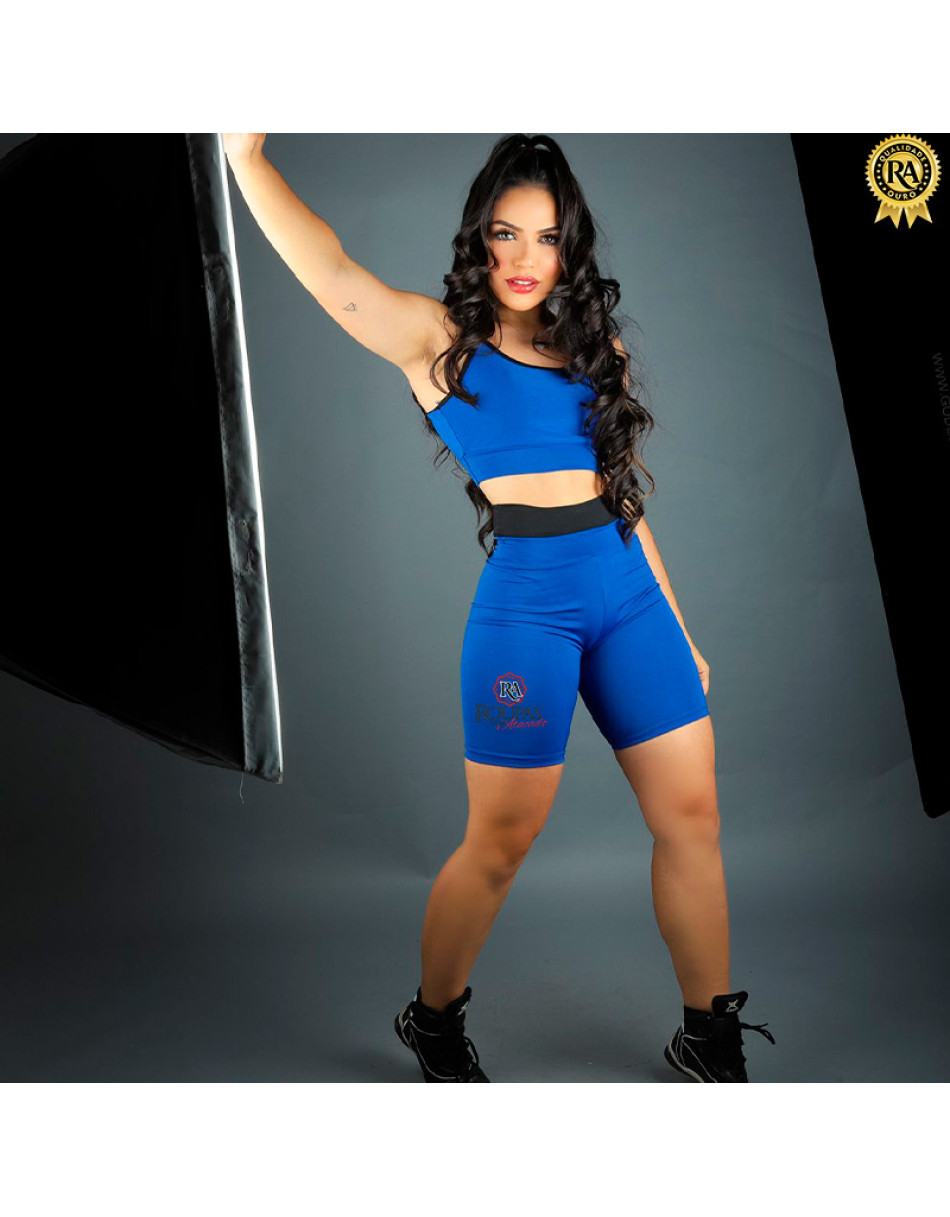 Conjunto Fitness Samara Top Com Bojo E Short 