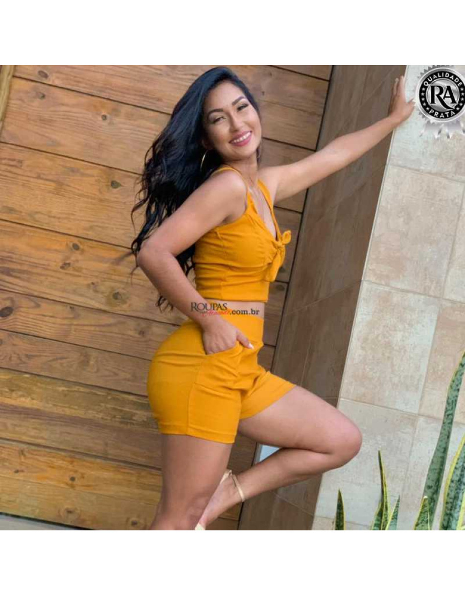 Conjunto Cropped e Short Bengaline