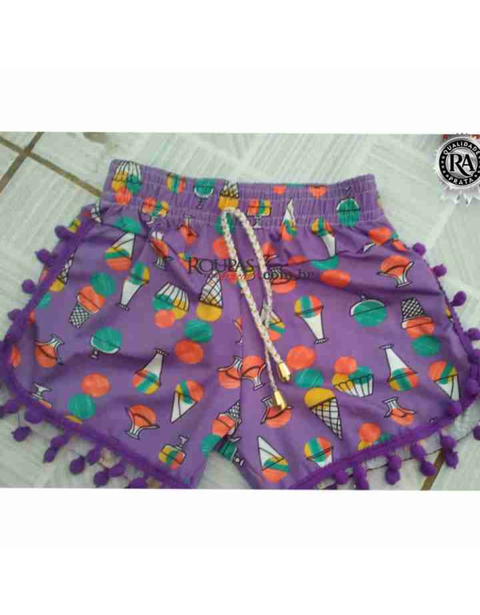 Short Infantil Com Bolinhas