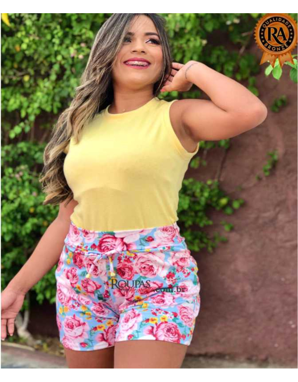Short Estampado Feminino Adulto Leila