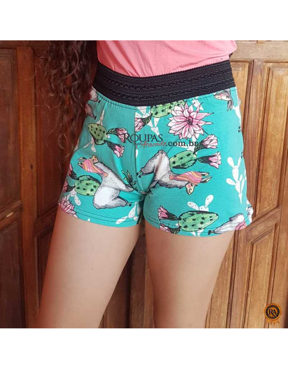 Short Curto Feminino Cós de Elástico