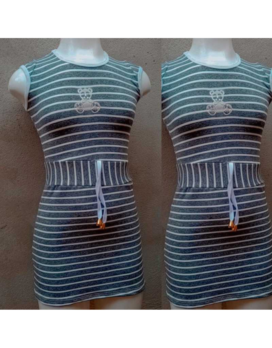Vestido Infantil Listrado