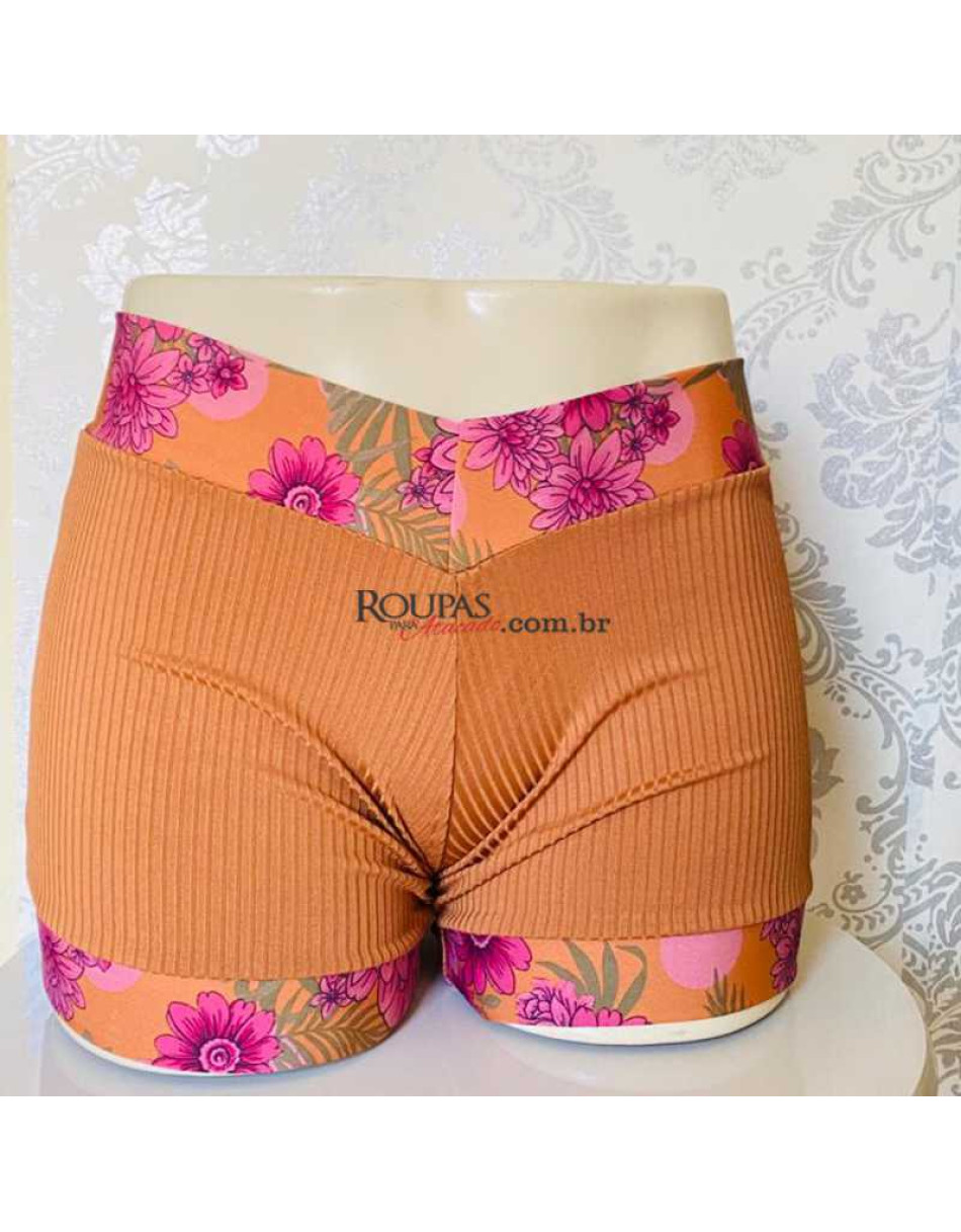 Short Curto De Malha Feminino