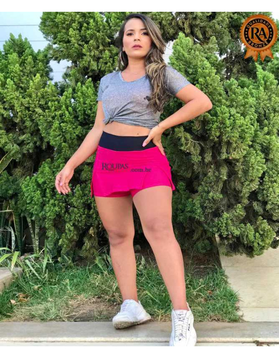 SHORT SAIA FITNESS FEMININO CORTE A LASER