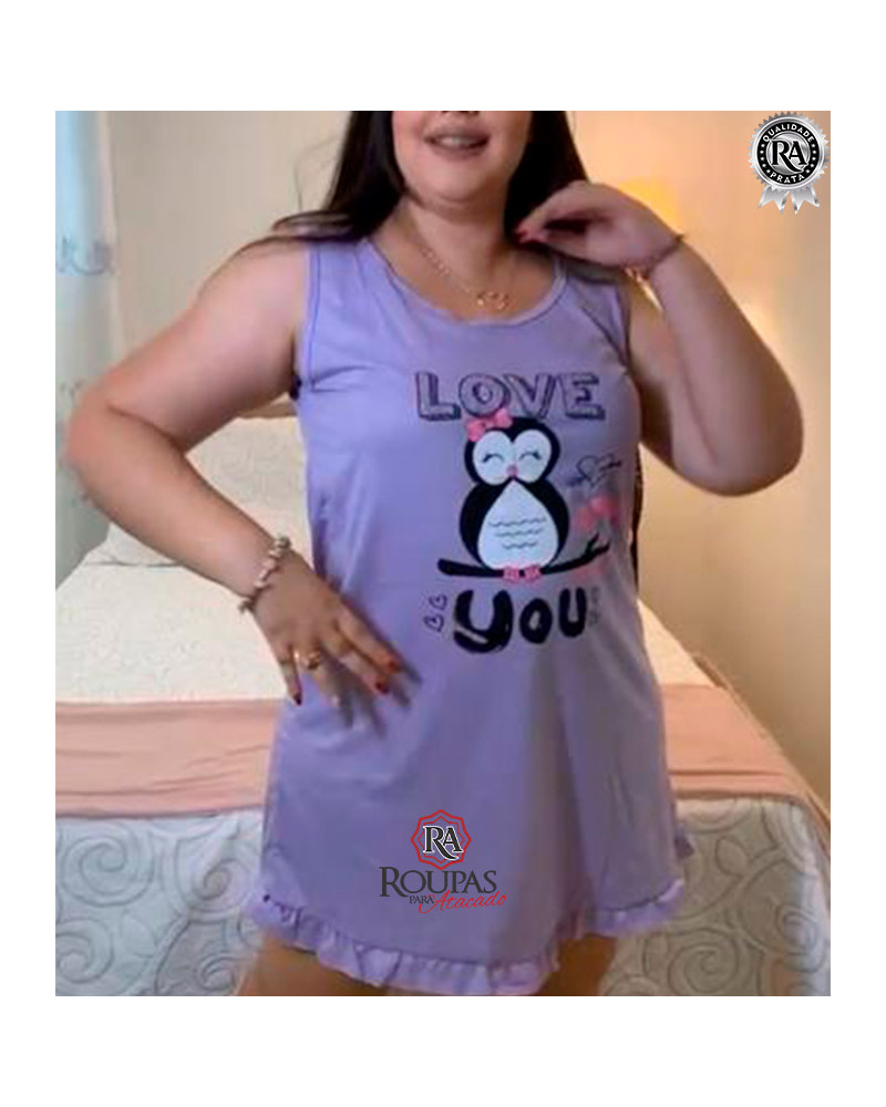 Camisola Malha Fria Regata Plus Size