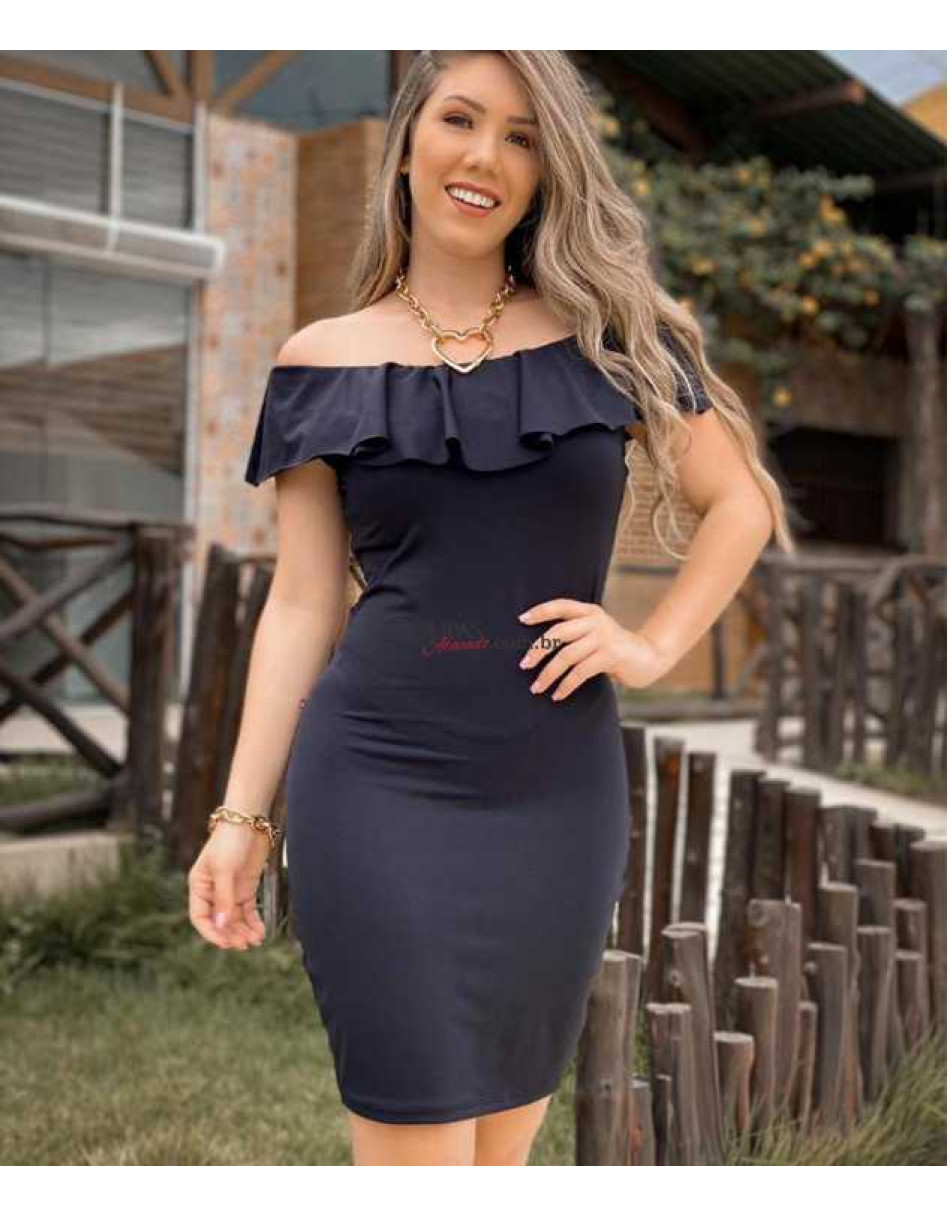 Vestido Curto em Suplex Liso 