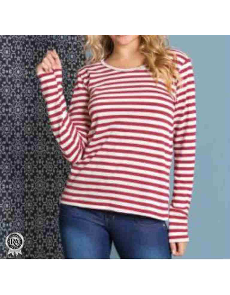 Blusa Listrada Feminina Manga longa