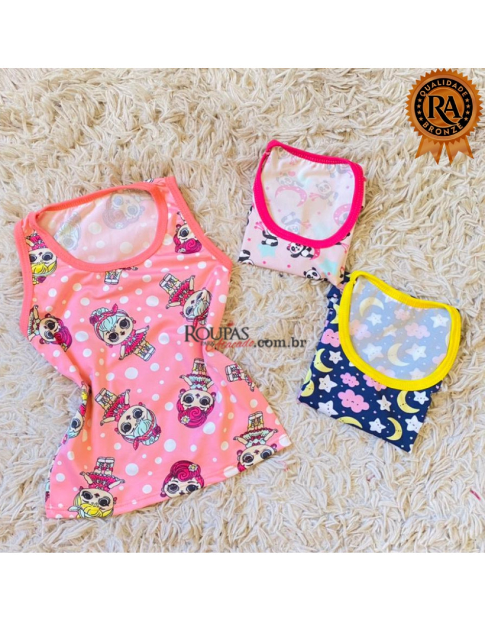 Regata Infantil Feminina Estampada 