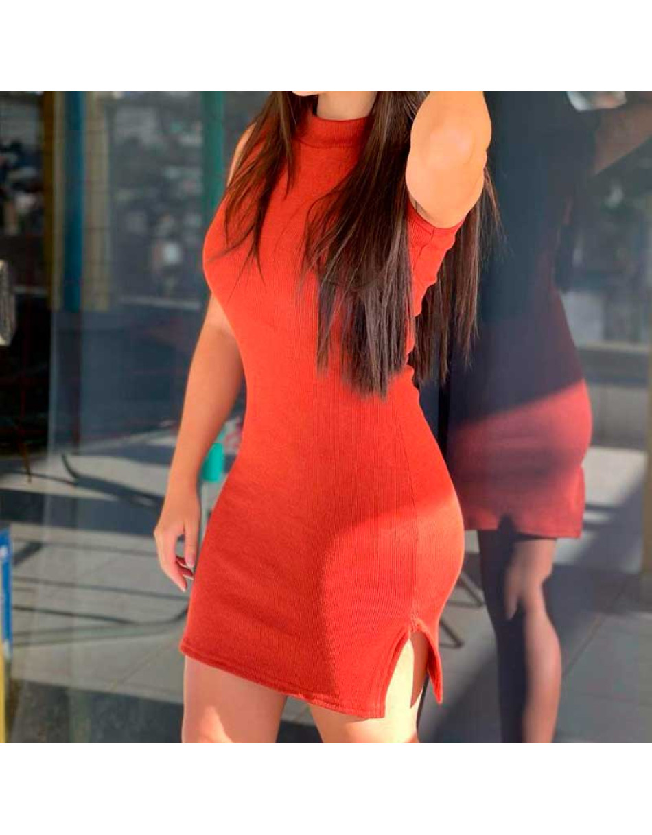 Vestido Feminino Adulto Caneladinho