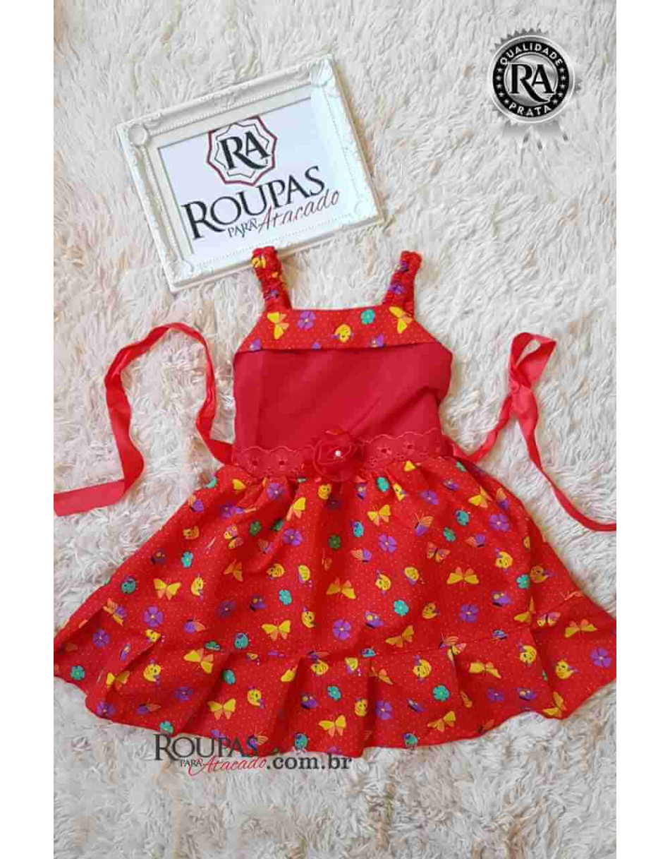 Vestido Infantil Tricoline Estampado