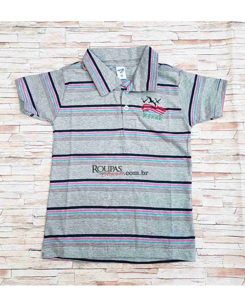 Camisa Polo Infantil Listrada