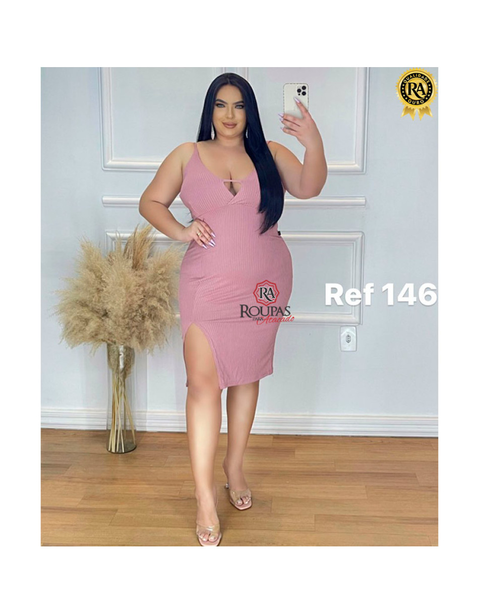 Vestido Plus Size Canelado Vários Modelos
