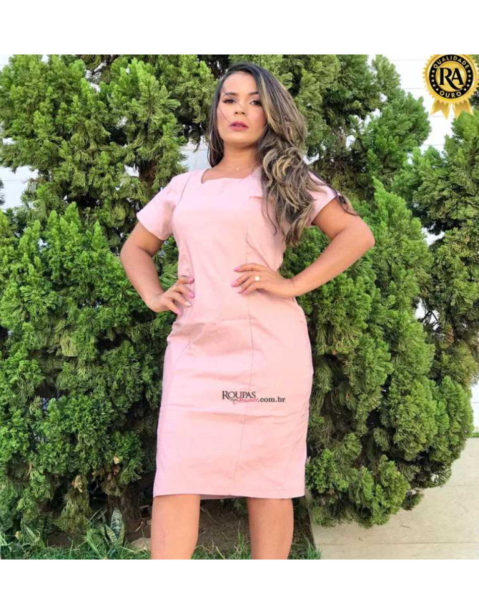 Vestido Midi Tubinho Bengaline 