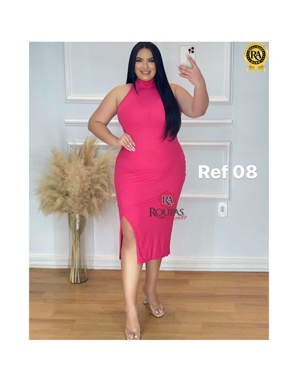 Vestido Plus Size Canelado Vários Modelos