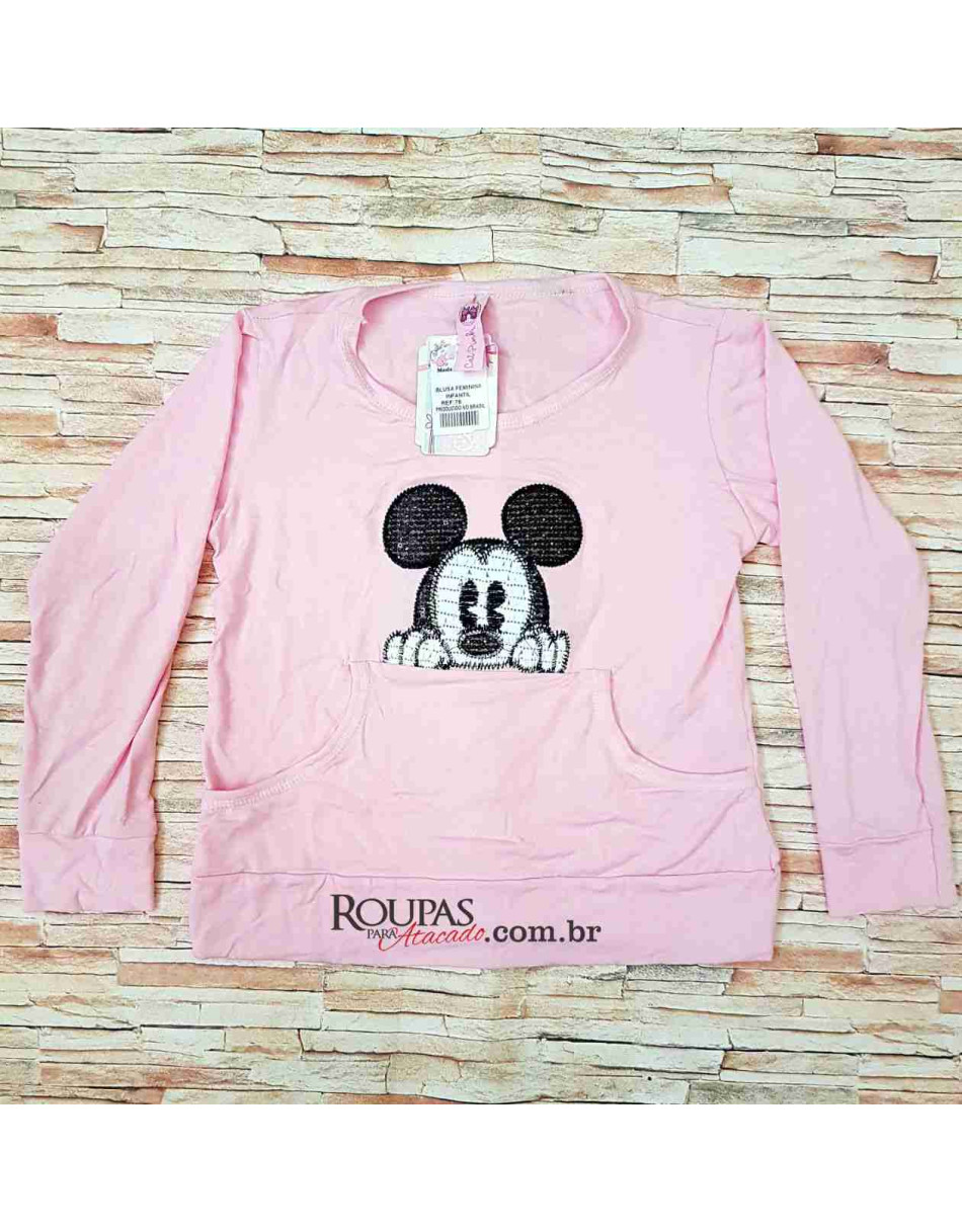 Blusa Infantil Manga longa vários modelos