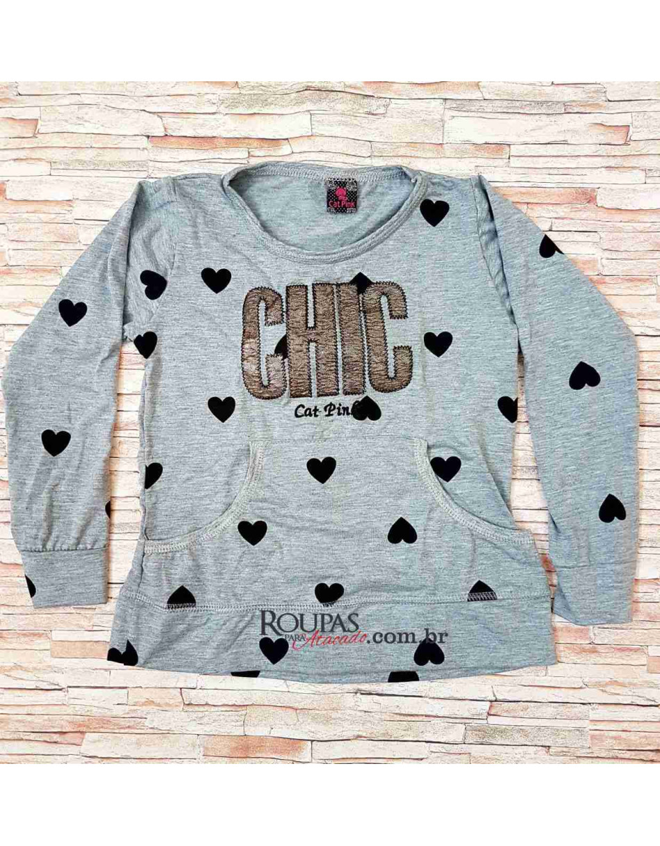 Blusa Infantil Manga longa vários modelos
