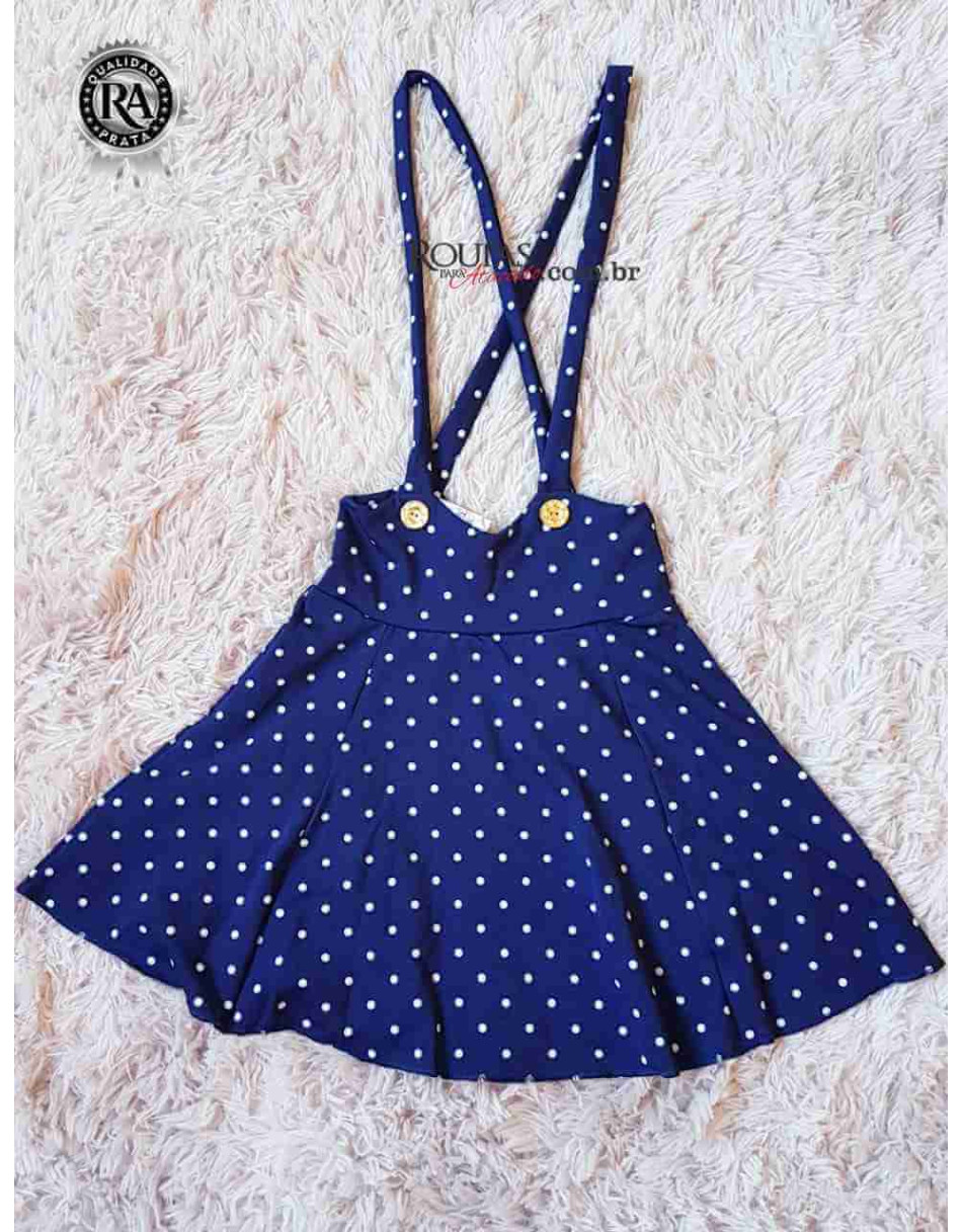 Vestido infantil Salopete em Suplex