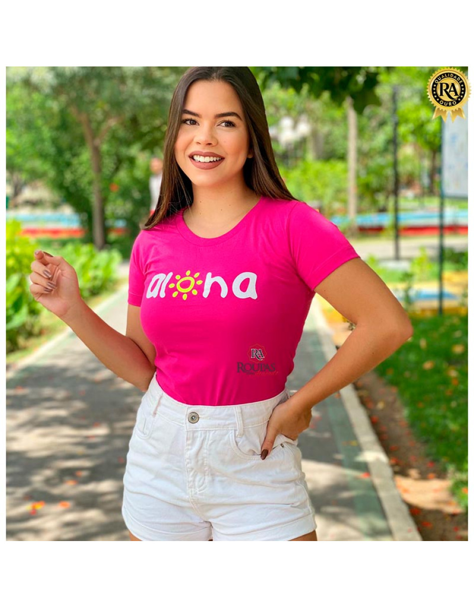 Tshirt Feminina Com Estampa Alto Relevo