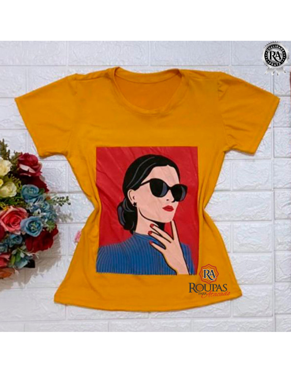 Tshirt Com Estampa Malha Leila