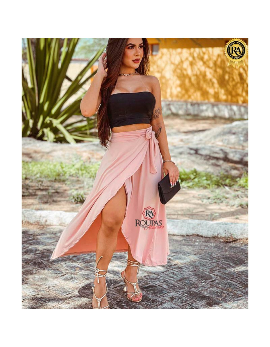 Saia Feminina Midi Envelope 