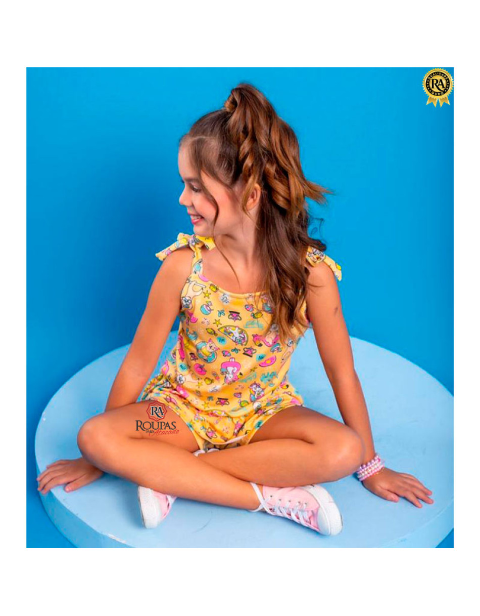 Conjunto Infantil Blusa Peplum E Short Luana 