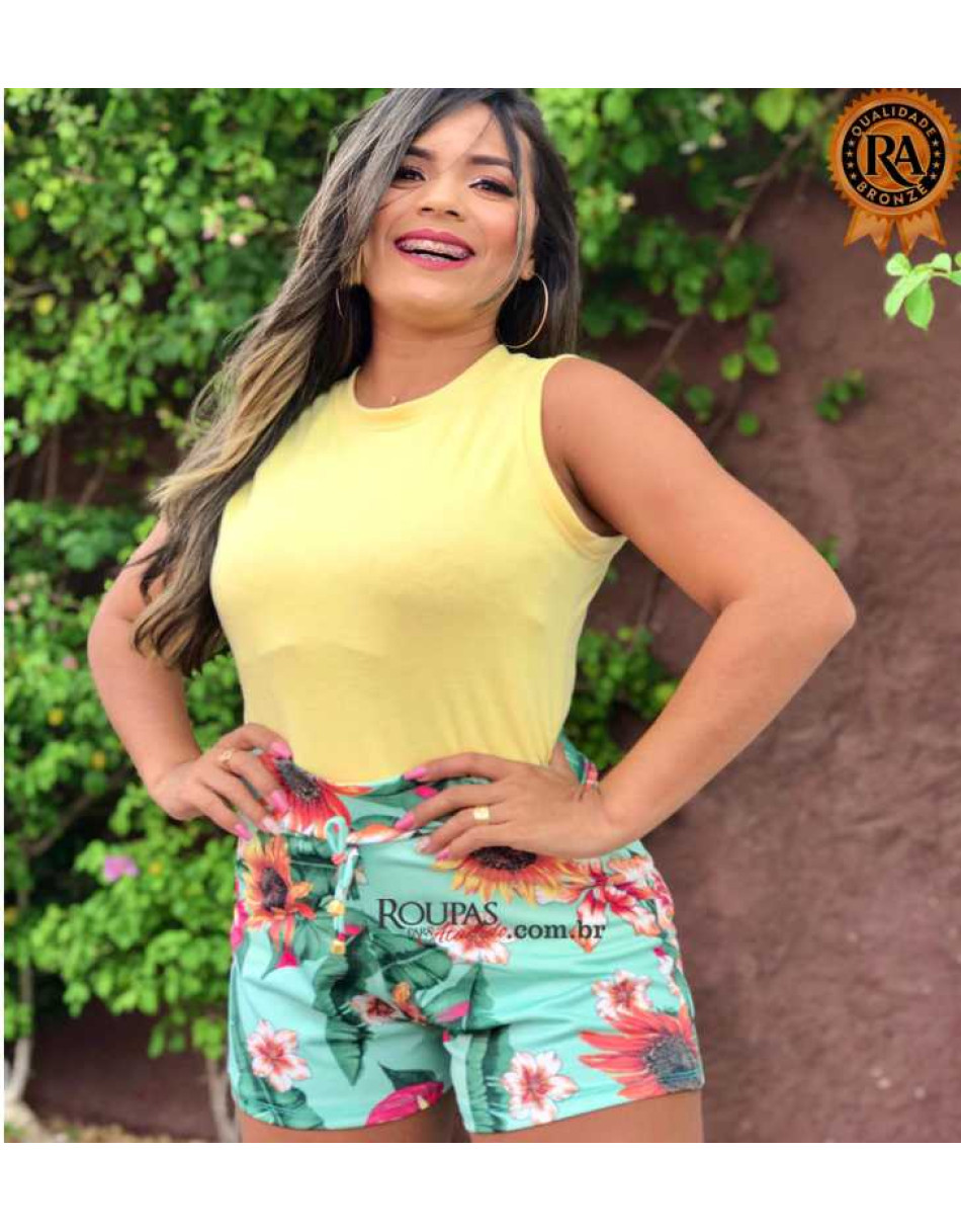 Short Estampado Feminino Adulto Leila