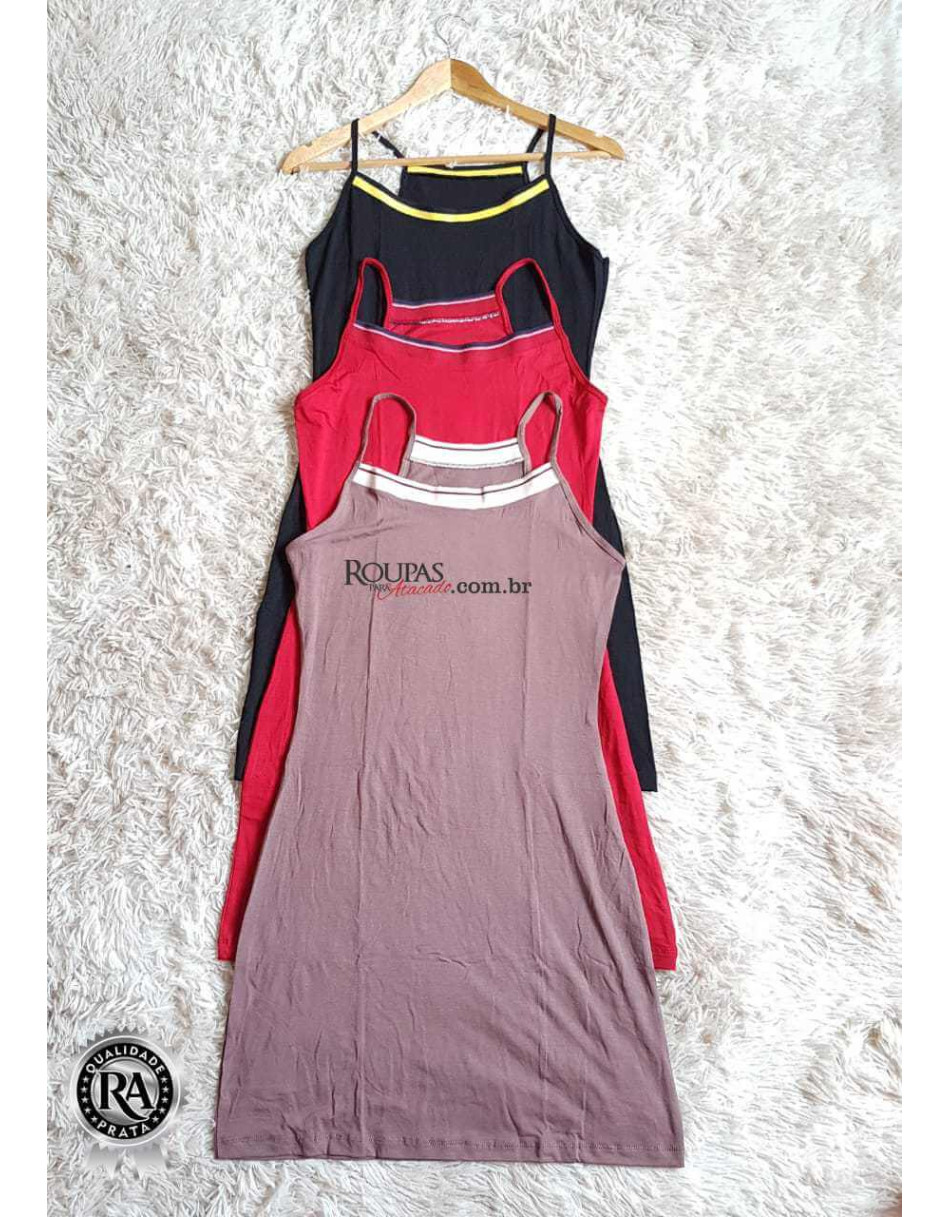 Vestido Curto Alça fina Basico